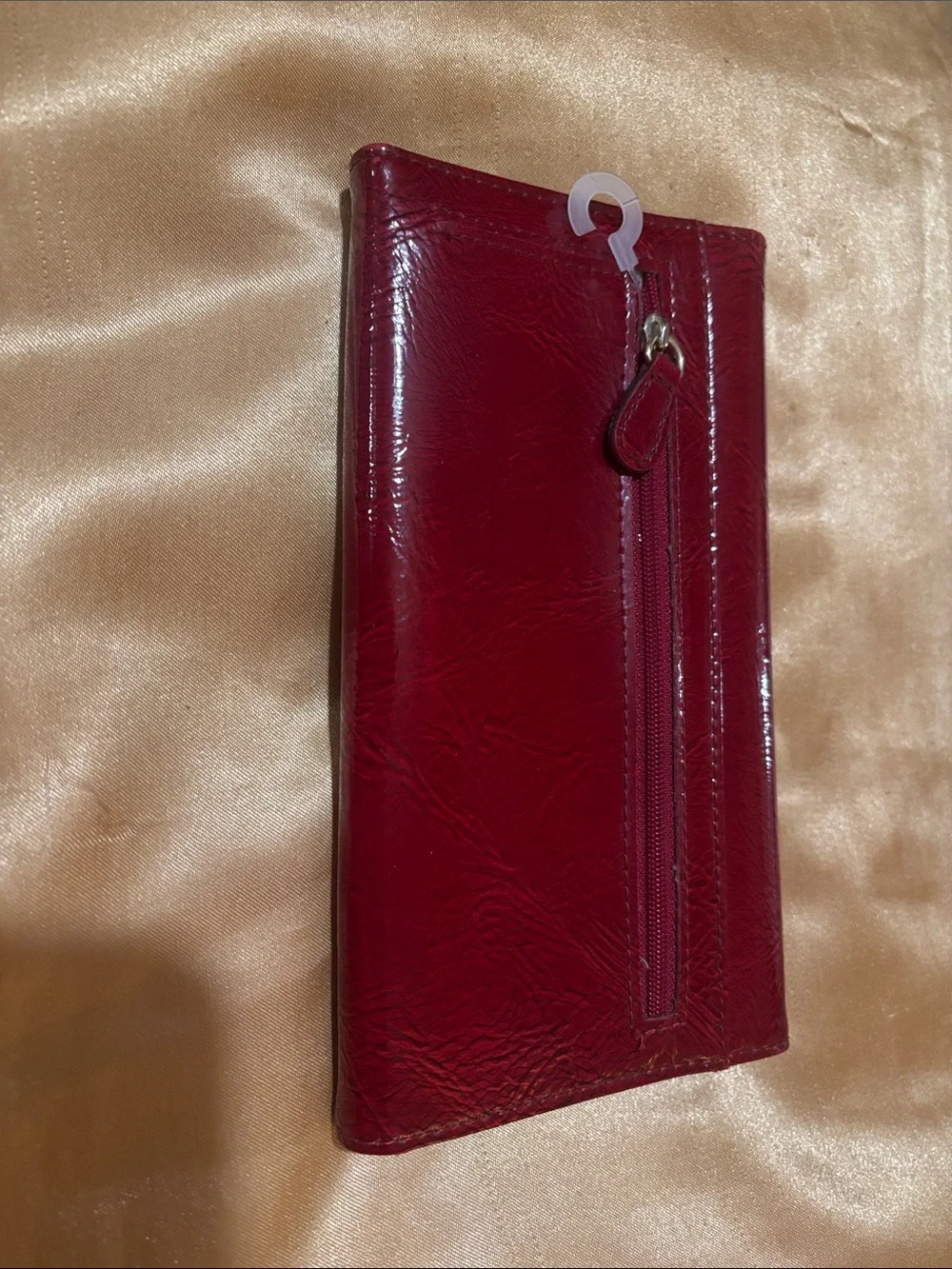 Liz Claiborne Burgundy Patent Clasp Wallet